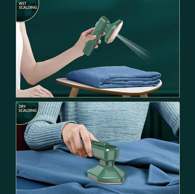 Mini Steamer & Iron: 2-in-1 Portable Travel Friendly
